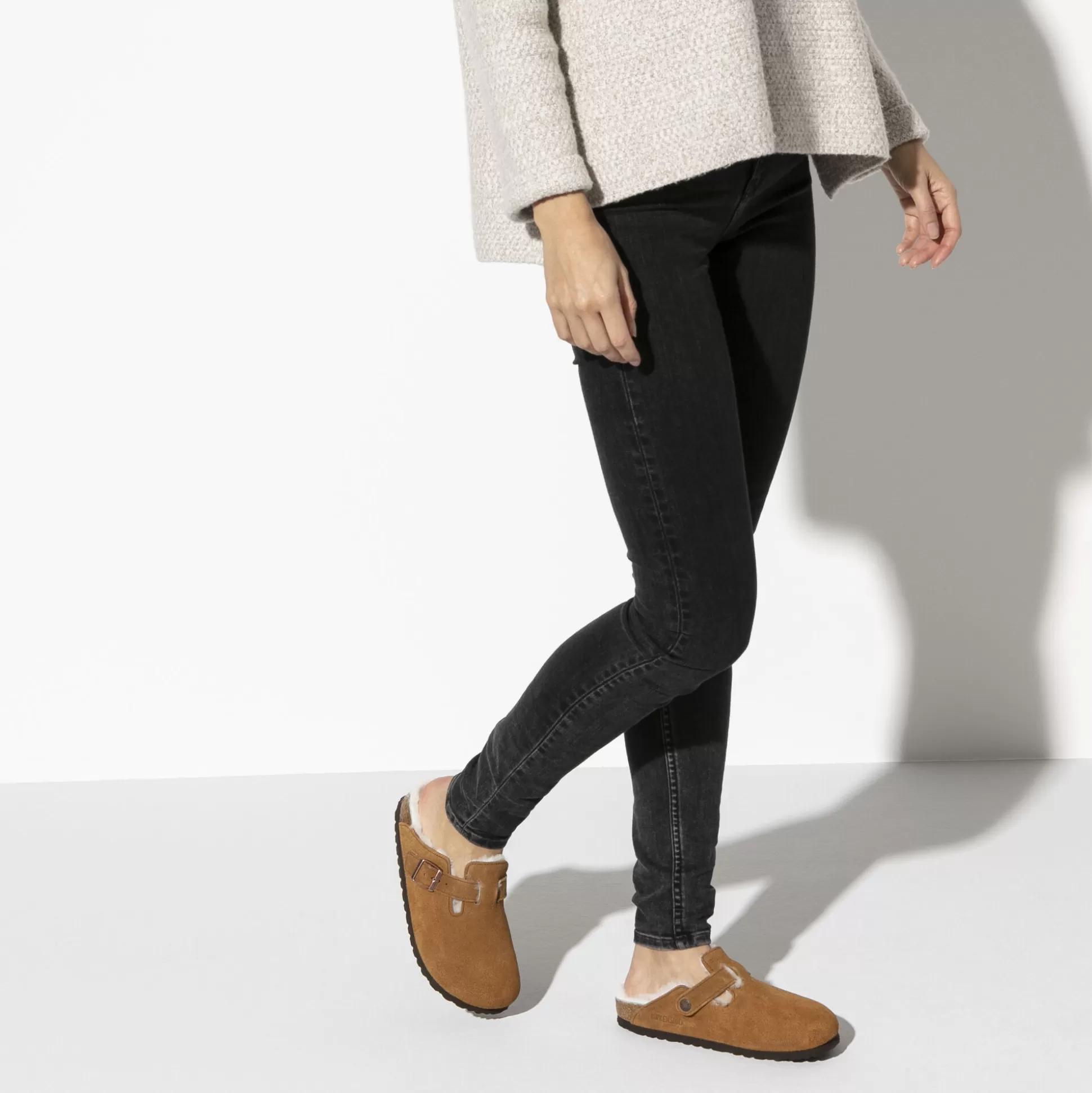 Birkenstock Boston Lammeskind^Damer Clogs